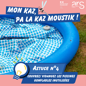 Astuce n°4 : Couvrez/ vidangez les piscines gonflables inutilisées