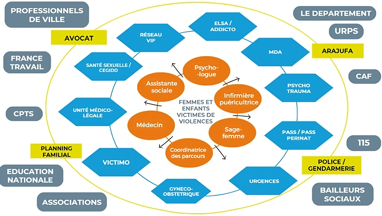 Schéma de la prise en charge des victimes de violence